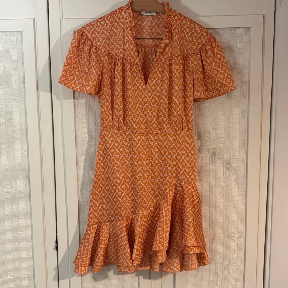 Suzen Asymmetric Ruffle Mini Dress size small - Picture 4 of 9